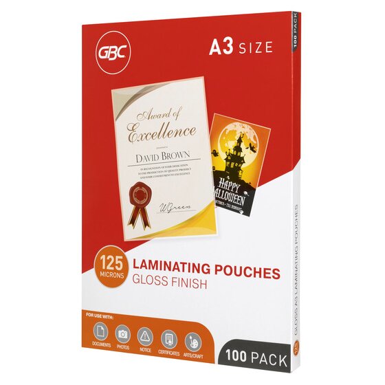GBC Laminating Pouch A3 125 Micron – Pack of 100