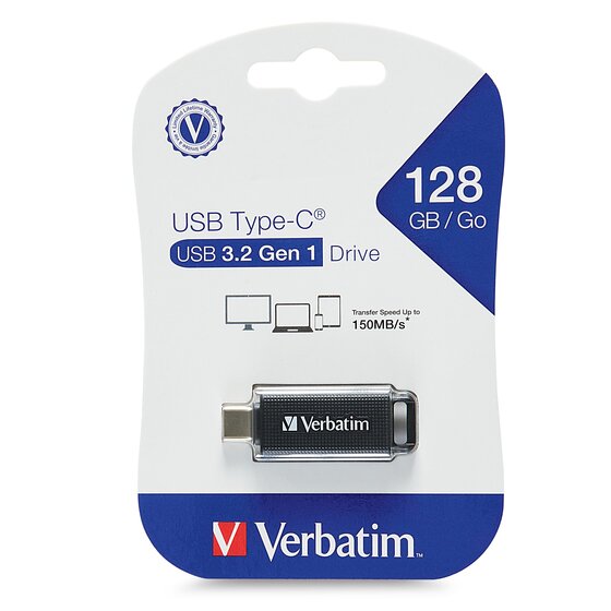 VERBATIM Store 'n' Go USB-C 3.2 Flash Drive 128GB