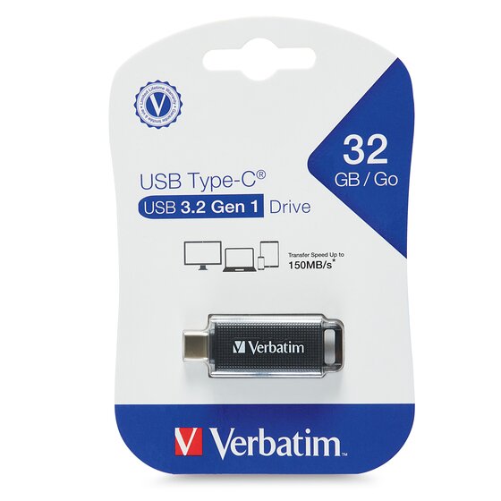 VERBATIM Store 'n' Go USB-C 3.2 Flash Drive 32GB