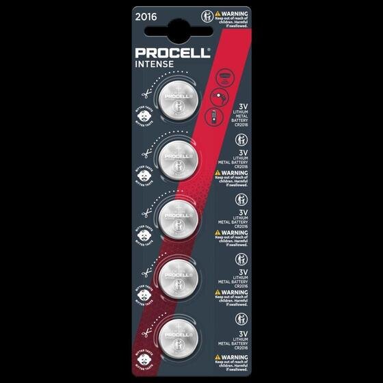 Procell Intense Lithium Coin Battery CR2016 – Pack of 5