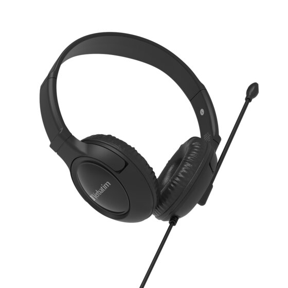 Verbatim Headset with Active Noise Cancelling Mic – Calls, Gaming, Listening