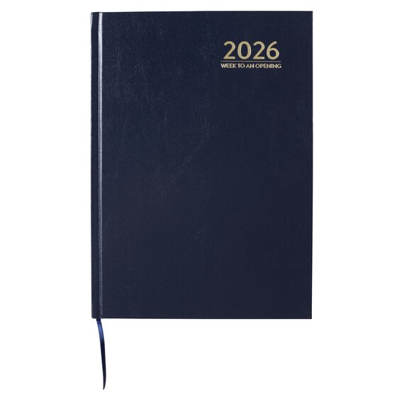 Cumberland 2026 Casebound Diary – A4 Week-to-View, Blue
