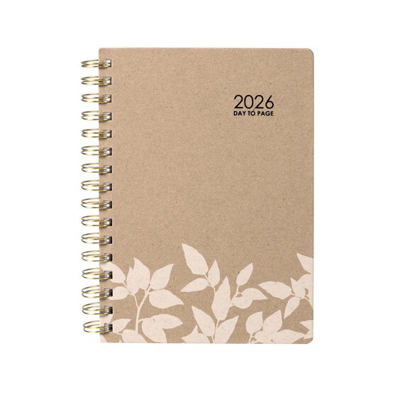 Cumberland 2026 Eco Wise Diary A5 Day-to-Page Kraft