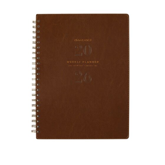 AT-A-GLANCE 2026 Weekly & Monthly Pocket Planner Diary - 3" X 6", Hardcover, Black Brown