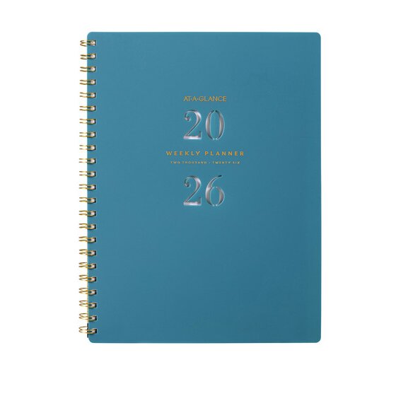 AT-A-GLANCE Signature Lite 2026 A4 Diary – Focus Insert, Teal