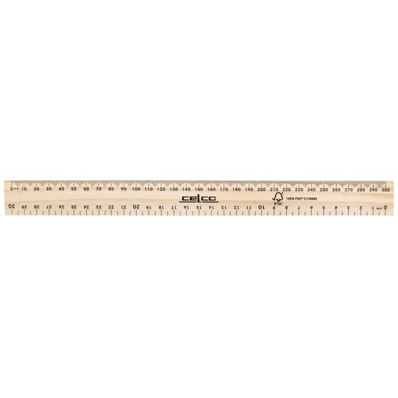 CELCO Wooden Ruler 30cm – FSC 100% Certified