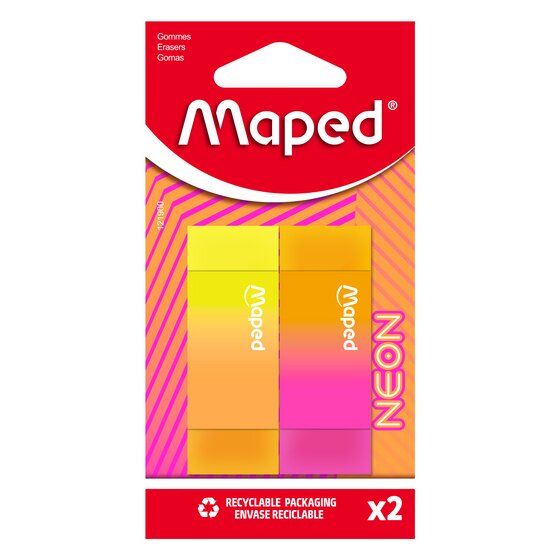 Maped Neon Eraser – Pack of 2