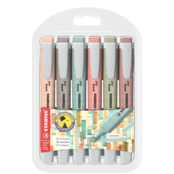 Stabilo Swing Cool Nature Highlighters – Pack of 6