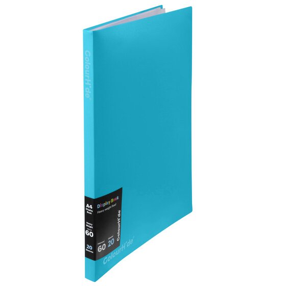 ColourHide Fixed Display Book – 20 Sheets, Sky Blue