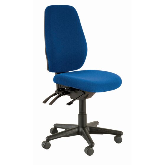 Buro Aura Ergo+ Task Chair – No Arms, Stainless Steel Base, Navy