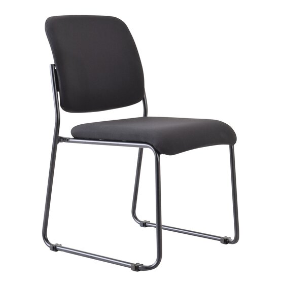 Buro Mario Sled Chair – Black Frame | Linking & Stacking Visitor Chair