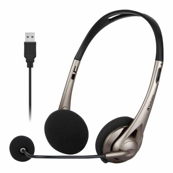 Verbatim USB-A Headset with Boom Microphone