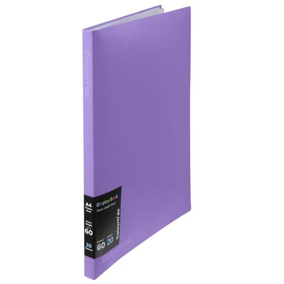 ColourHide Fixed Display Book – 20 Sheets, Lavender