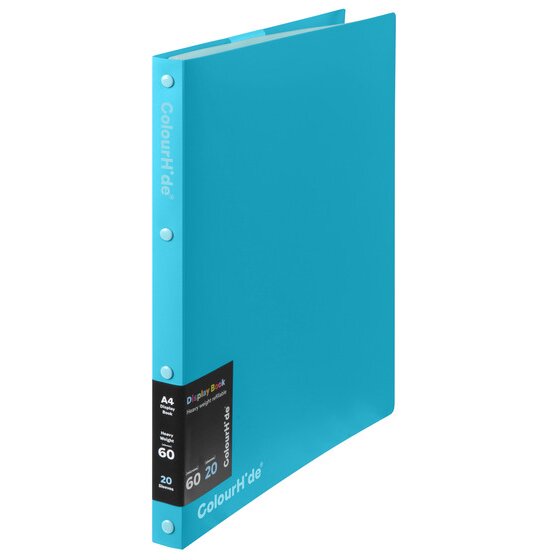 ColourHide Refillable Display Book – 20 Sheets, Sky Blue