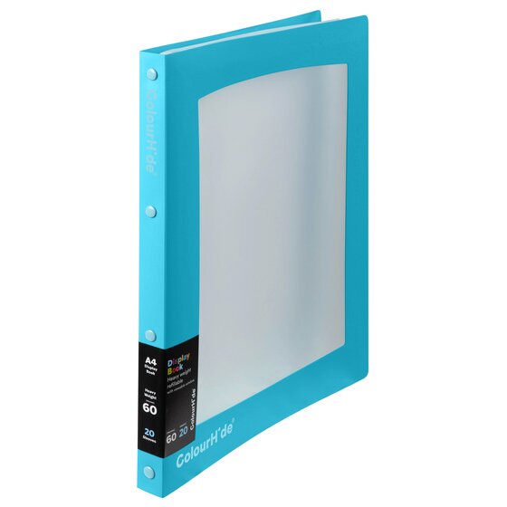ColourHide Insert Cover Display Book – Refillable, 20 Sheet, Sky Blue