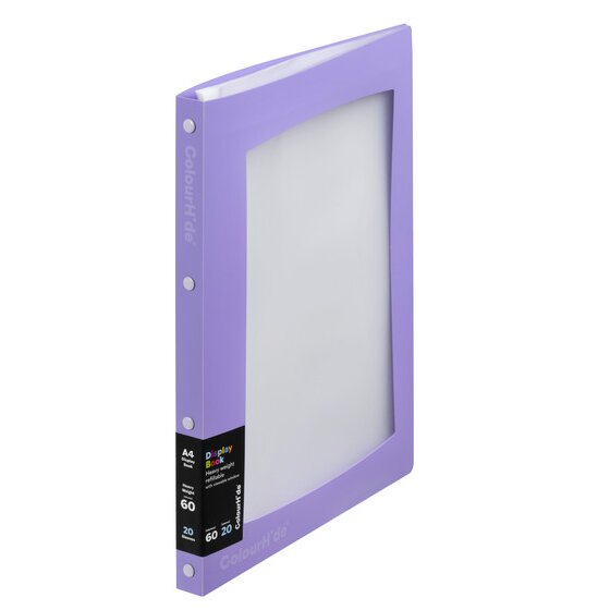 ColourHide Insert Cover Display Book – Refillable, 20 Sheet, Lavender