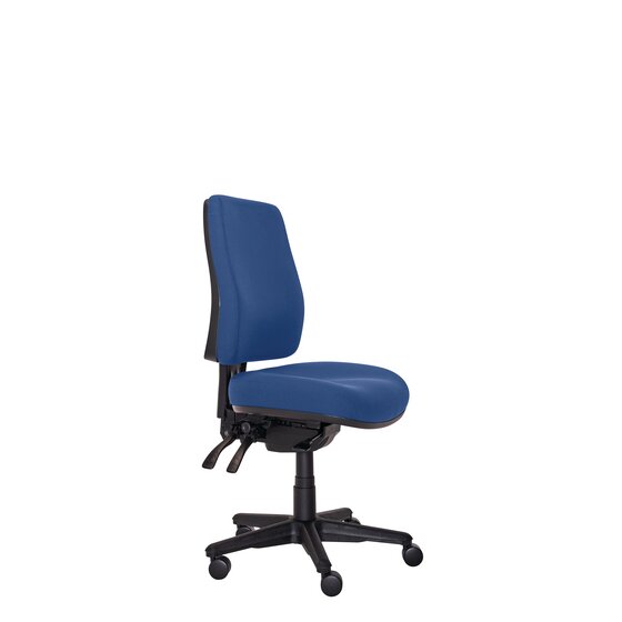 Buro Roma 3 Lever High Back Office Chair – Dark Blue Fabric