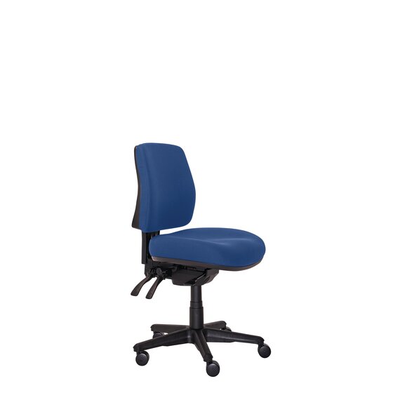 Buro Roma 3 Lever Mid Back Office Chair, Dark Blue Fabric