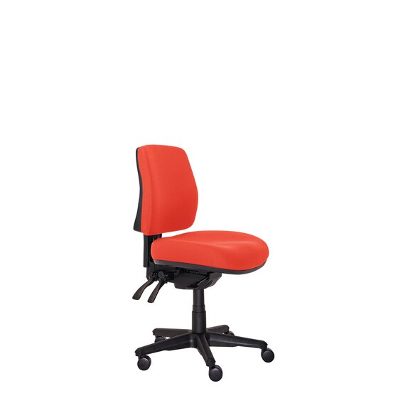 Buro Roma 3 Lever Mid Back Chair – Red Fabric