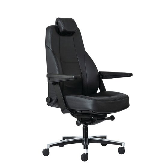 Buro Maverick 24/7 Controller Chair – Black Leather