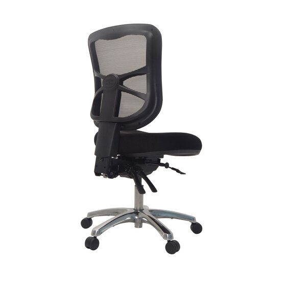 BURO METRO CHAIR WITH SEAT SLIDE, ALUMINIUM BASE