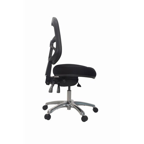 Buro Metro Ergonomic Office Chair with Seat Slide – Fine-Mesh Back, Aluminium Base