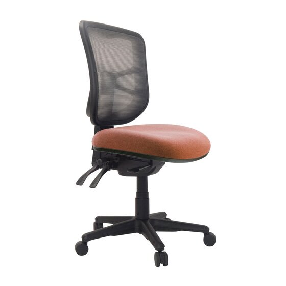 Buro Metro Ergonomic Chair with Seat Slide – SafeTex Rust Fabric, Nylon Base