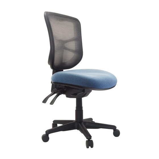 Buro Metro Ergonomic Chair with Seat Slide – SafeTex Cobalt Fabric, Nylon Base