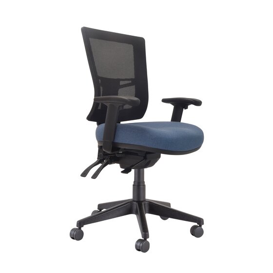 Buro Metro II 24/7 Chair with Arms – SafeTex Cobalt Fabric, Nylon Base
