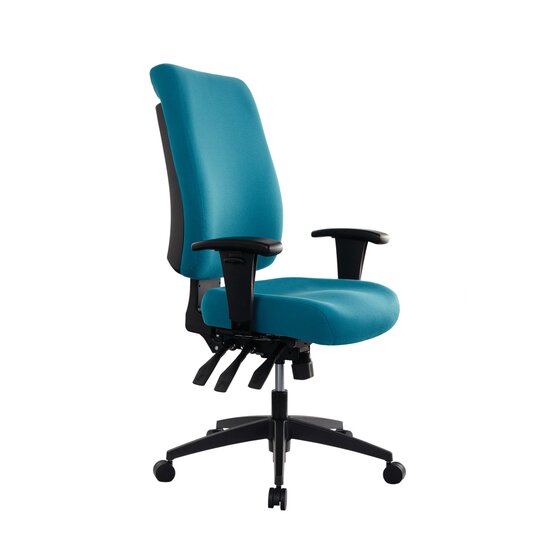 Buro Tidal High Back Office Chair with Arms – Teal | Australian Made Ergonomic Seating