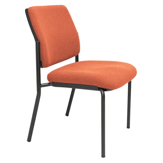 Buro Lindis 4-Leg Guest Chair – Black Frame, SafeTex Rust Fabric