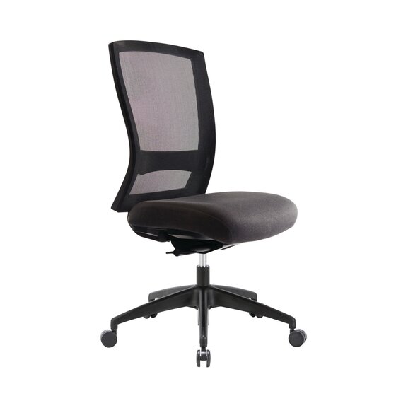 Buro Mentor Mesh Chair, Nylon Base – SafeTex Charcoal Fabric, Dynamic Intelligence