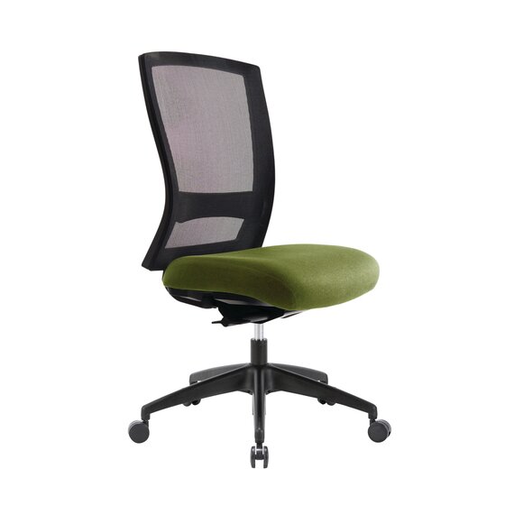 Buro Mentor Mesh Chair – SafeTex Olive Fabric, Nylon Base