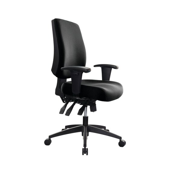Buro Tidal Mid Back Office Chair with Arms – Black | Australian Made, GECA Certified