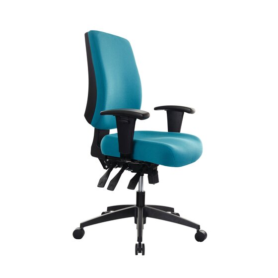 Buro Tidal Mid Back Office Chair with Arms – Teal | Australian Made, GECA Certified