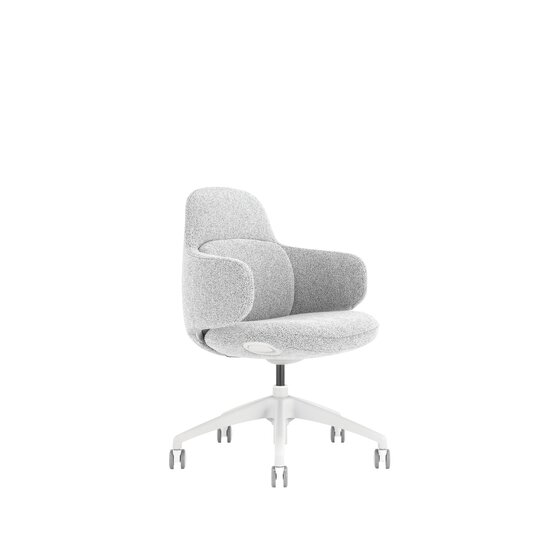 Buro Odyssey Desk Chair – Light Grey | Wraparound Design, Synchronised Tilt, Height-Adjustable Seat