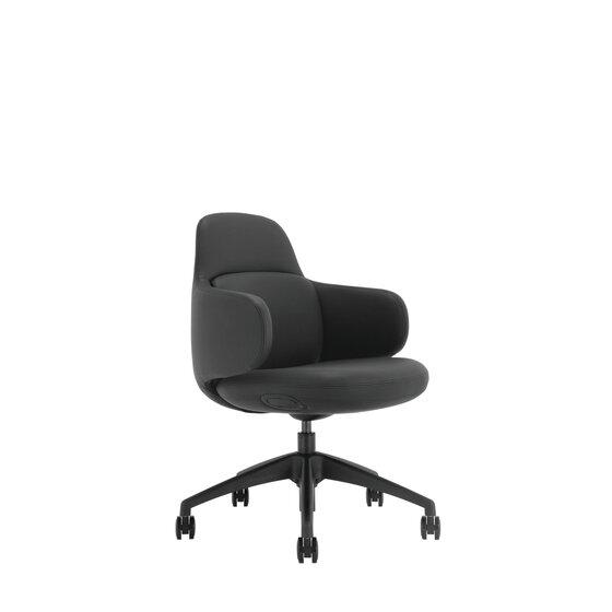 Buro Odyssey Desk Chair – Black PU | Synchronised Tilt, Height-Adjustable Seat, Smooth-Rolling Base