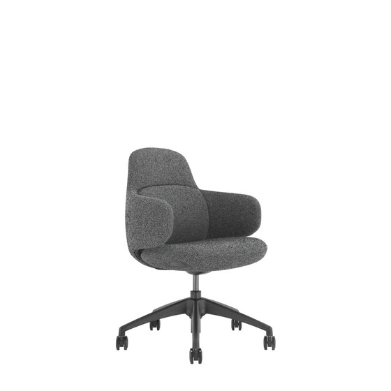 Buro Odyssey Desk Chair – Dark Grey | Wraparound Design, Synchronised Tilt, Height-Adjustable Seat