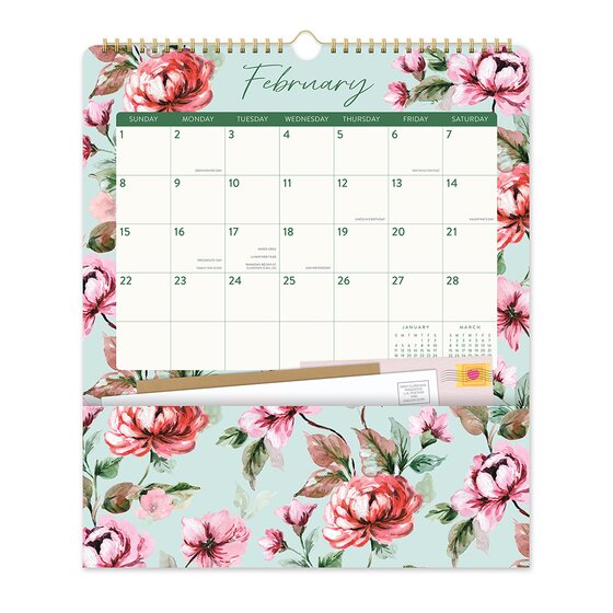 Orange Circle 2026 Bella Flora Wall Calendar – 297 x 348 mm