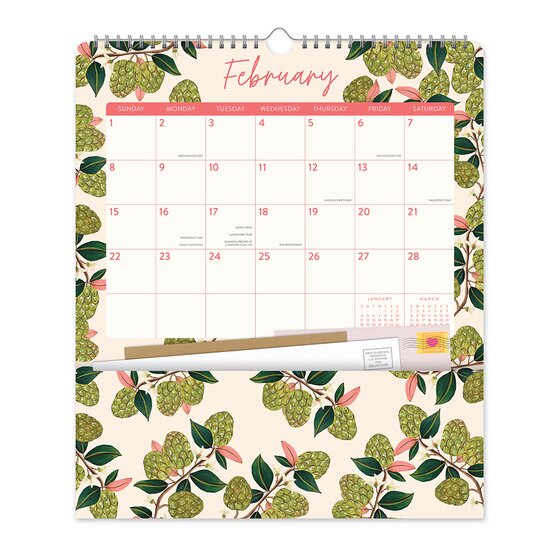 Orange Circle 2026 Fruit & Flora Wall Calendar – 297 x 348 mm