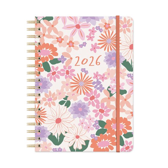 Orange Circle Secret Garden 2026 WTV Diary 178 x 244mm Spiral Planner with Tabbed Dividers