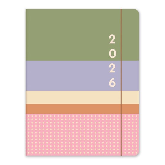 Orange Circle 2026 Color Block MTV Diary 191x248mm – Full-Colour Monthly & Weekly Planner