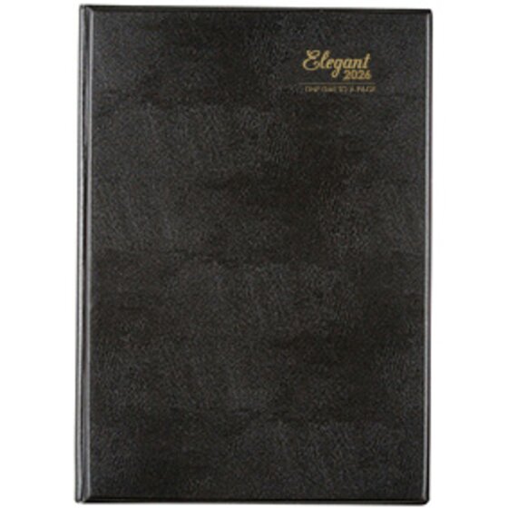 Cumberland 2026 Elegant Diary A4 Day to a Page Black