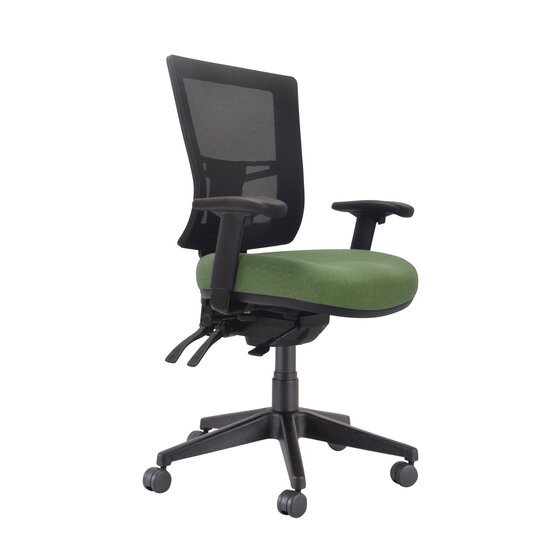 Buro Metro II 24/7 Chair with Arms – SafeTex Olive Fabric, Nylon Base