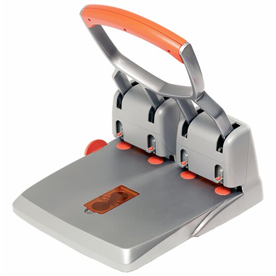 Rapid Punch 4H 150 Sheet Heavy-Duty 4-Hole Punch HDC150 Silver/Orange