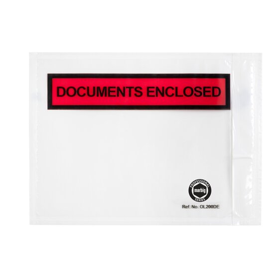 Marbig Packaging Envelope – 'Documents Enclosed' – 155 × 115 mm – Box of 1000