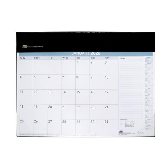 SASCO 2026 Deluxe Desk Planner – 518 × 387 mm