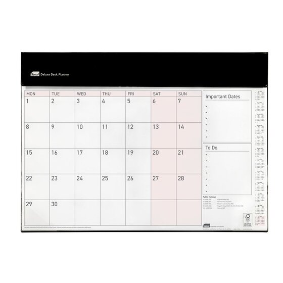 Sasco Deluxe Desk Planner Financial Year Diary 2025/2026 513x375mm