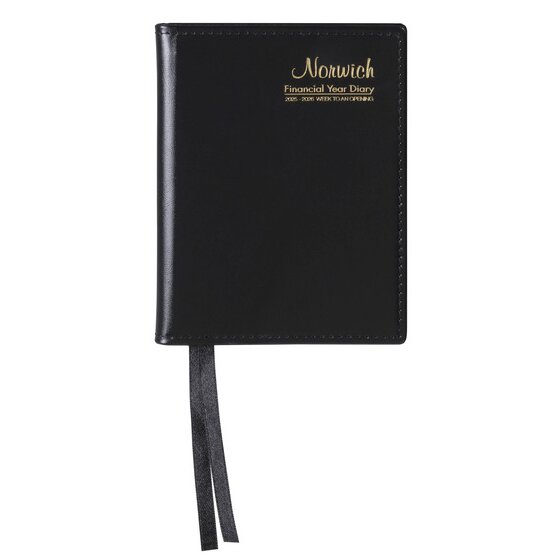 Cumberland FY25/26 Norwich Diary – A6 Pocket, Week-to-View, Black