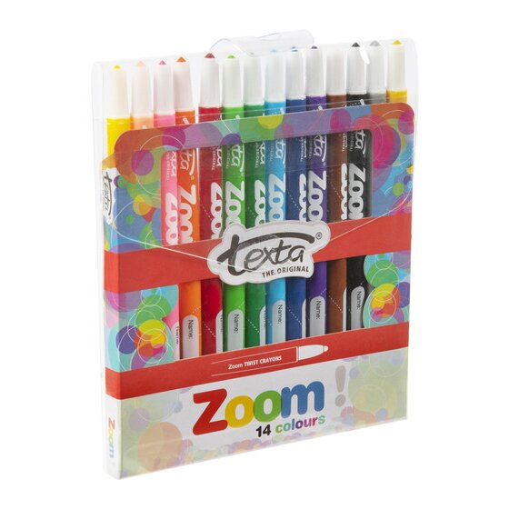 Texta Zoom Twist Crayons – Pack of 14 (12+2)